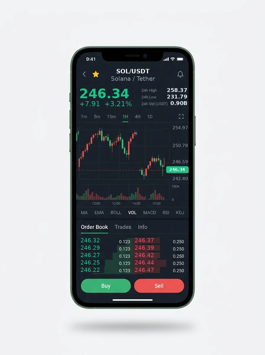 Stejný pohled na portfolio na obrazovce telefonu Stejný pohled na portfolio na obrazovce telefonu